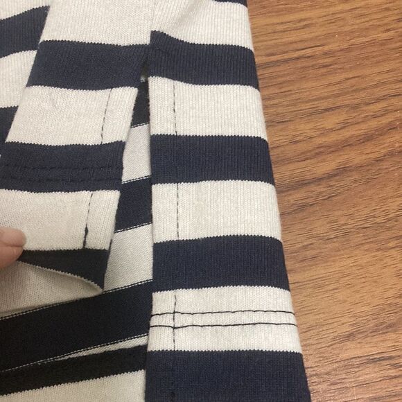 NWT Reformation Jeans White/Navy Nautical Stripe Long Sleeve Top. Oversized XS. - Picture 6 of 9